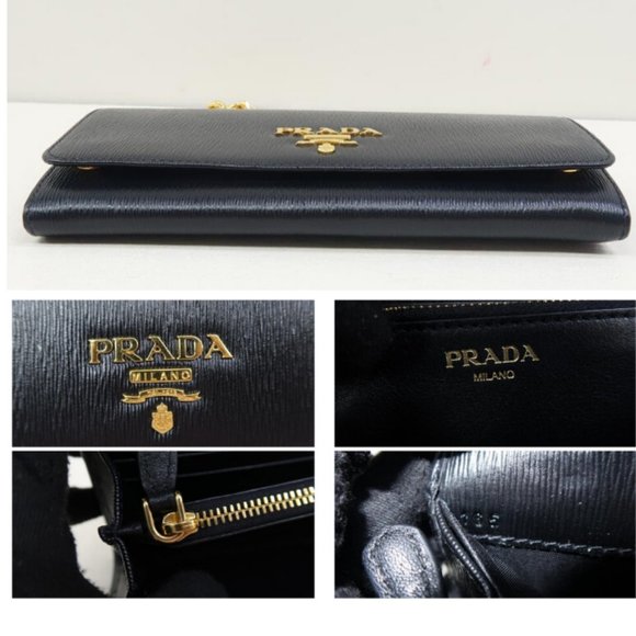 💯 AuthPrada Wallet on Chain Saffiano Shoulder Bag - Picture 6 of 8